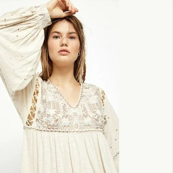 Free People Embroidered Tunic XS NWT - Picture 13 of 14